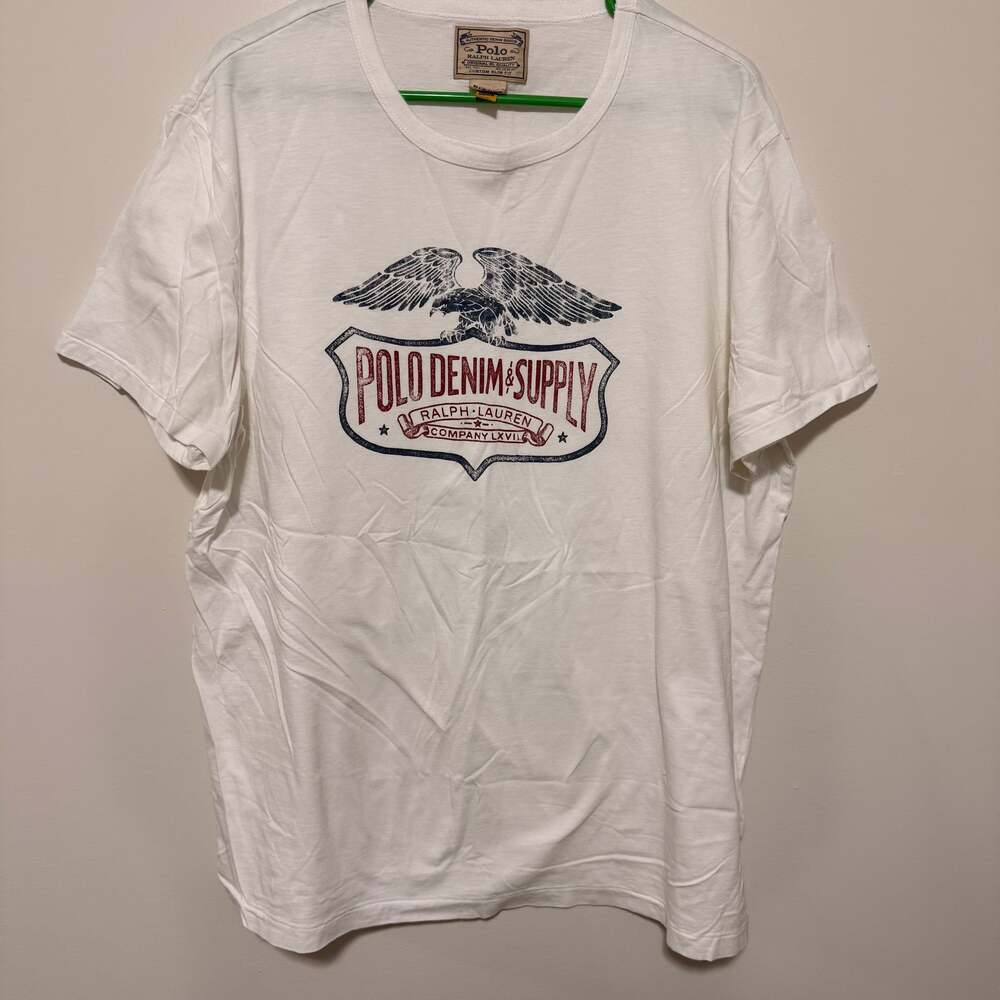Polo Denim & Supply Ralph Lauren White Eagle Graphic‎ Slim Fit T-Shirt 2XL